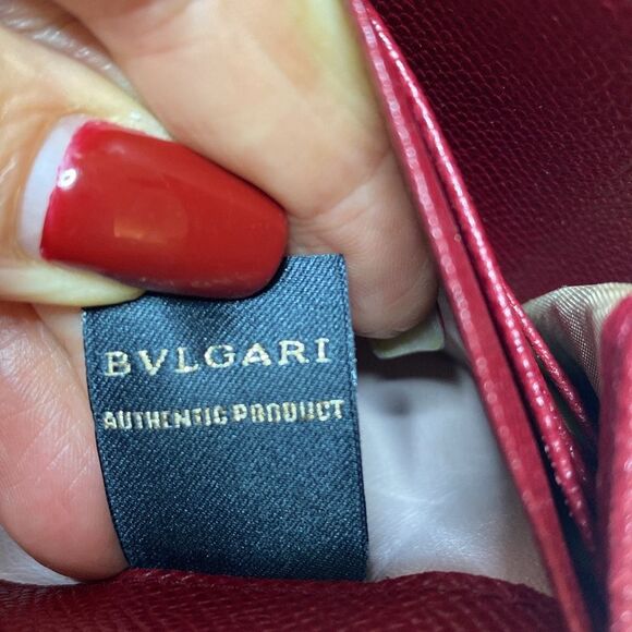 BVLGARI leather red wallet - Picture 11 of 12